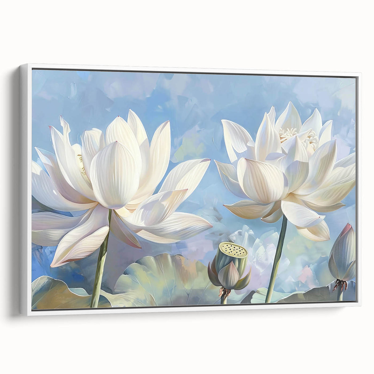 Vibrant floral canvas print showcasing colorful blossoms in a watercolor style, perfect for home decor, emphasizing nature's beauty and artistic flair.