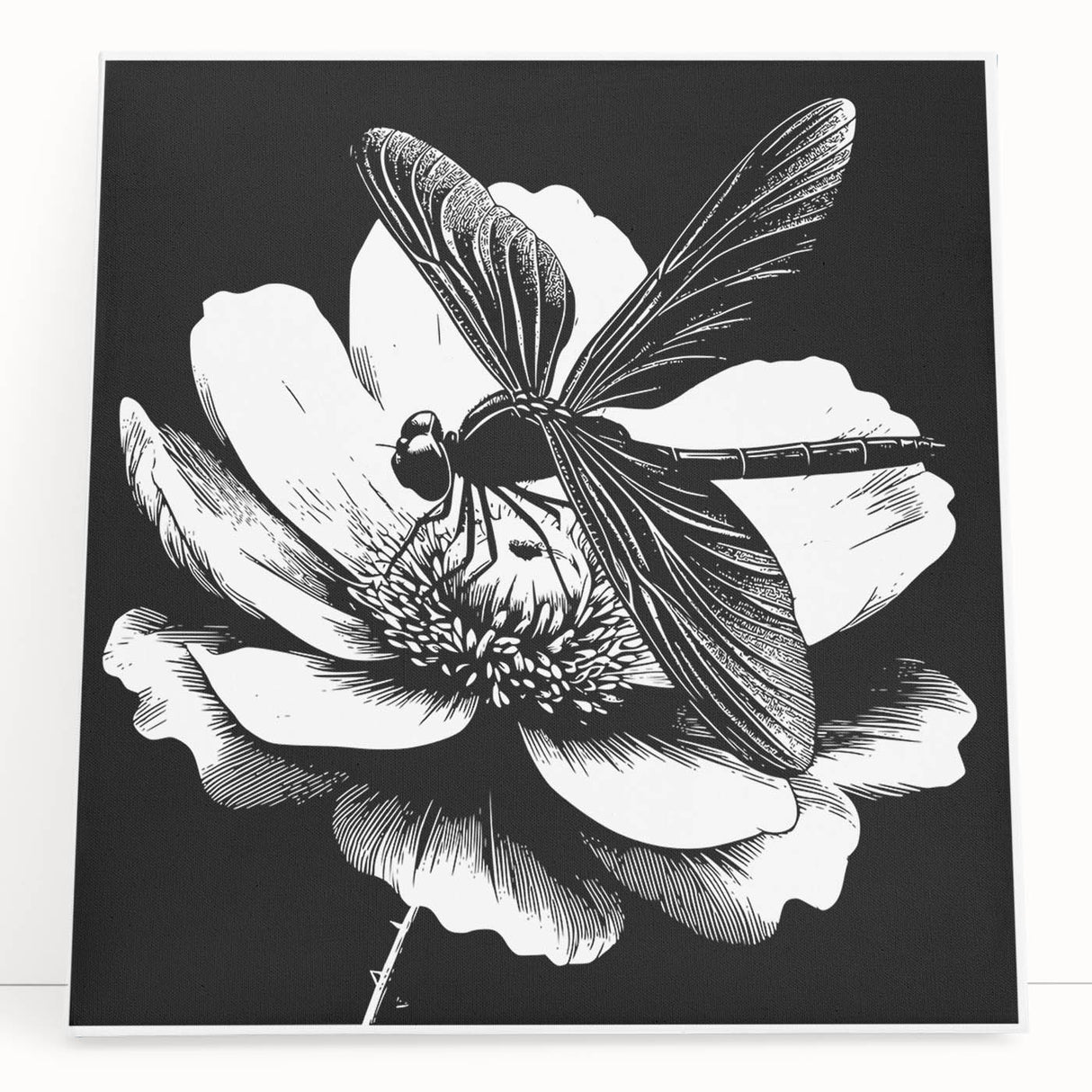 Detailed close-up of a vibrant insect illustration showcasing intricate patterns and colors, ideal for educational purposes or nature-themed decor.