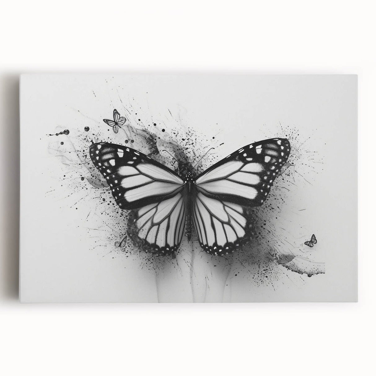 Colorful insect illustration showcasing intricate details of a butterfly with vibrant wings, set against a soft gradient background, ideal for nature-themed decor.