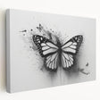 Colorful insect illustration showcasing a detailed butterfly with vibrant wings, set against a soft, blurred background, perfect for nature-themed decor or educational use.