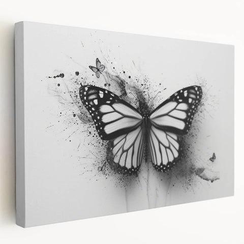 Colorful insect illustration showcasing a detailed butterfly with vibrant wings, set against a soft, blurred background, perfect for nature-themed decor or educational use.