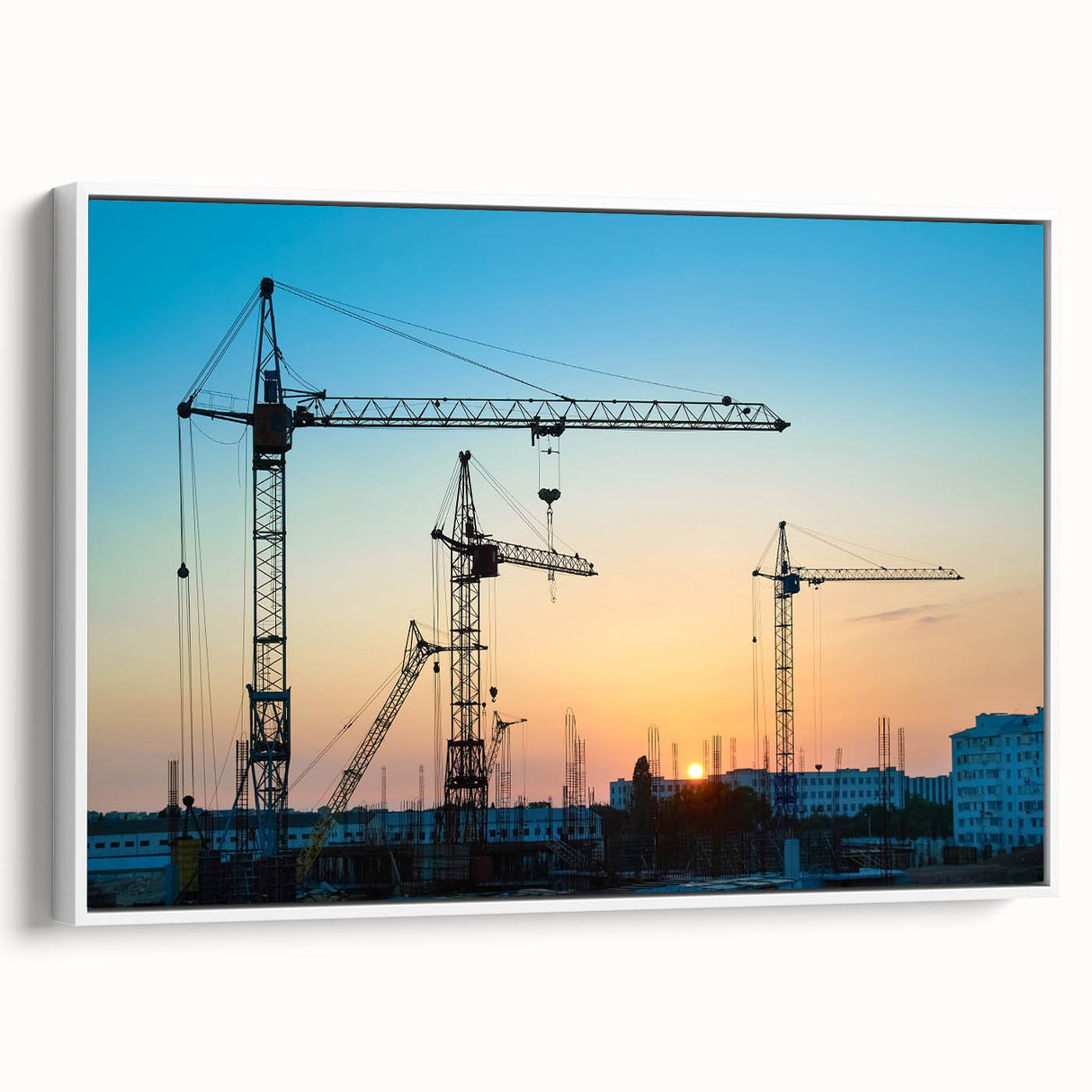 Vintage poster art depicting a colorful abstract design on a black background, printed on extra large canvas.