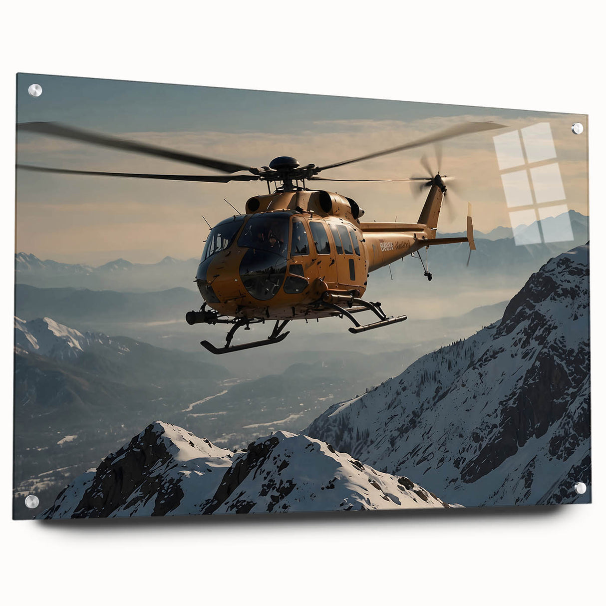 Large abstract wall art in swirling blue and gray tones, ideal for modern bedroom or dining room decor.