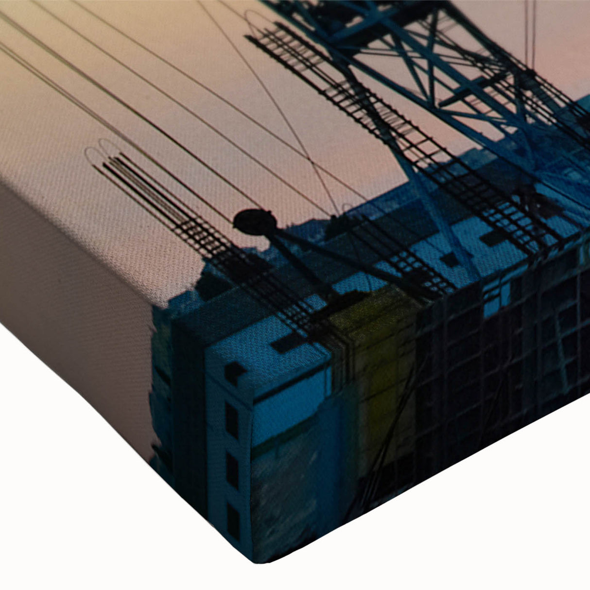 Large black and white landscape painting on canvas, featuring a serene lake scene, ideal for bedroom wall art.