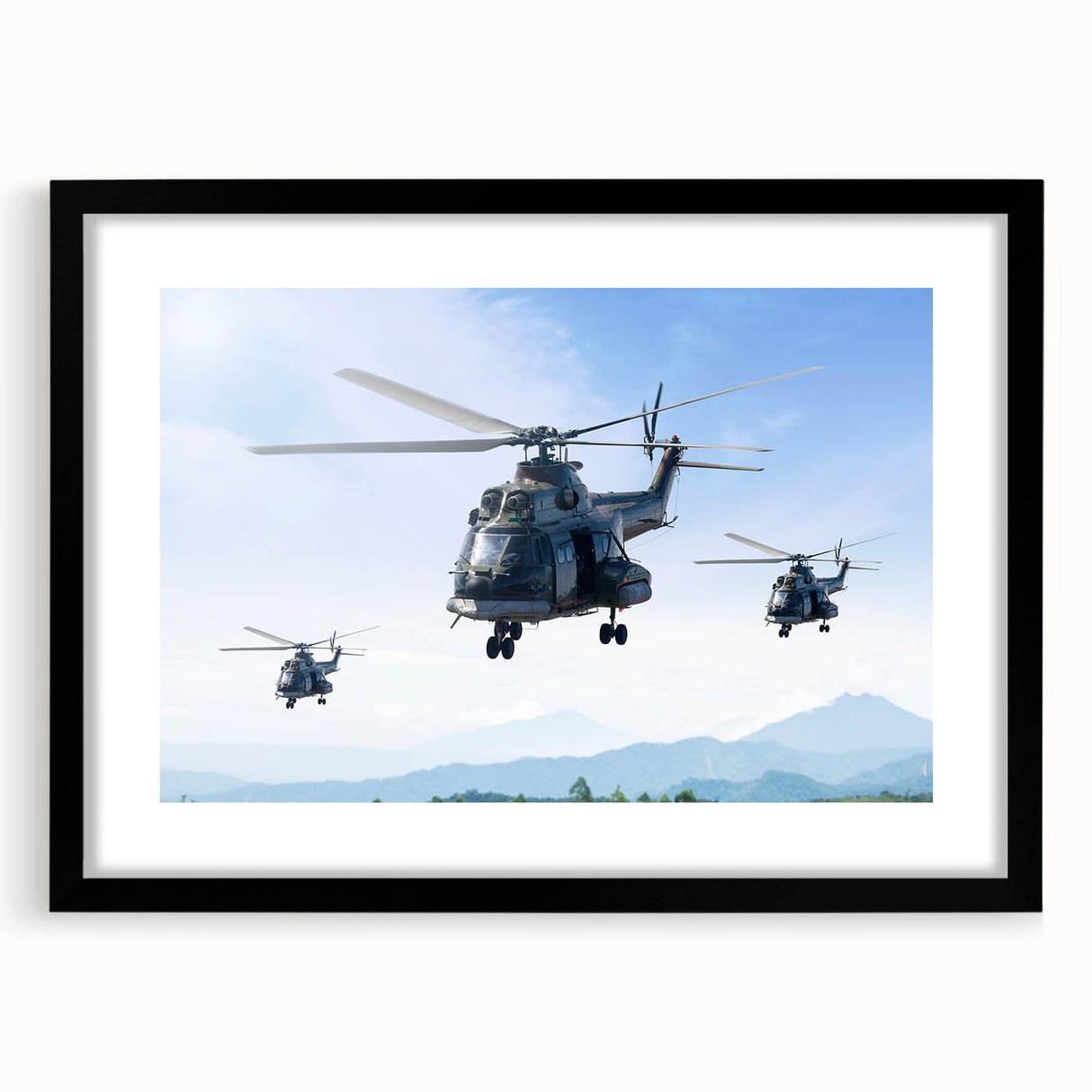 Colorful abstract art print on canvas featuring textured swirls of blue, pink, and yellow.