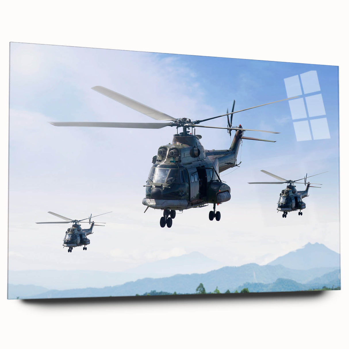 Large abstract wall art in vibrant blue and orange hues on canvas, suitable for bedroom or dining room decor.