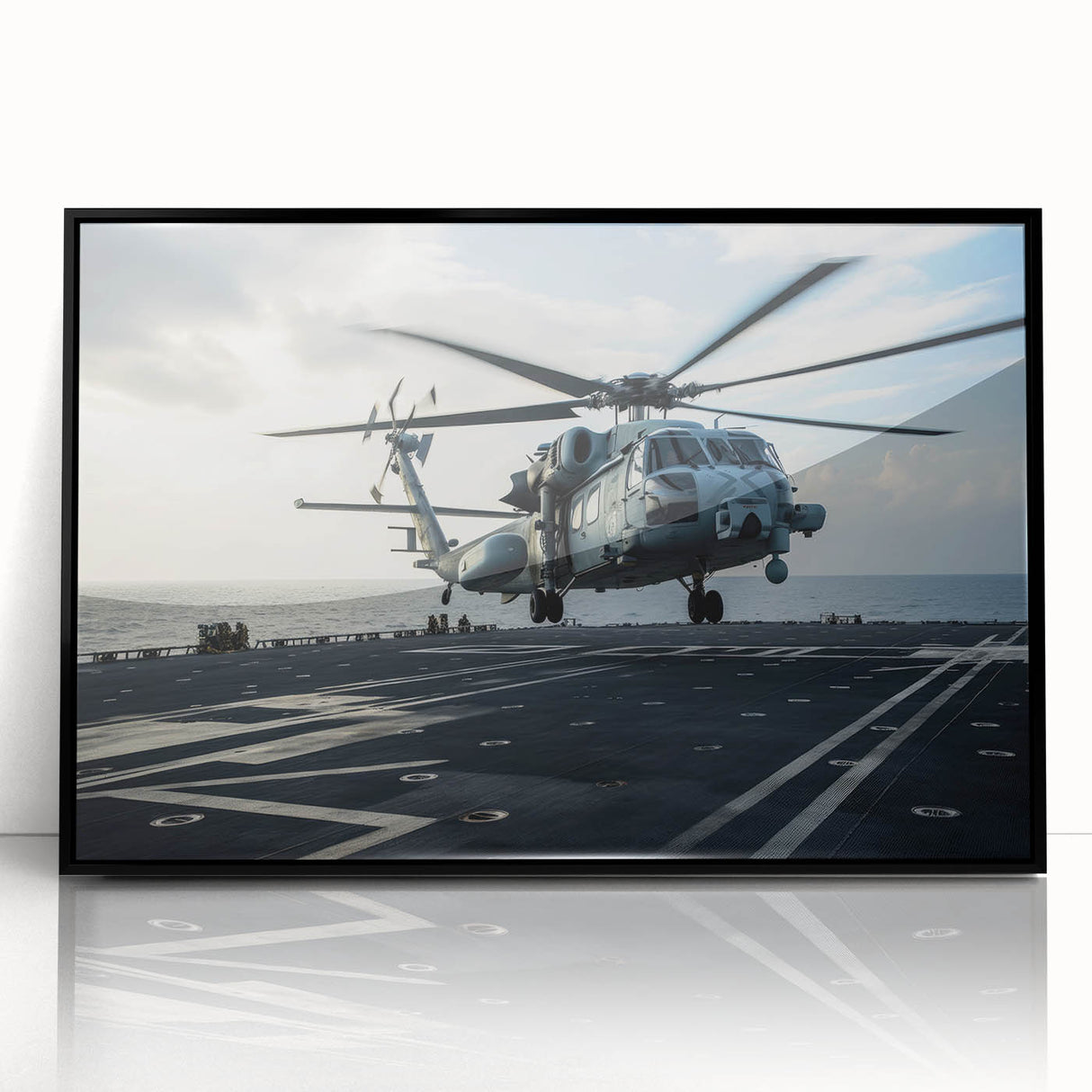 Large abstract wall art featuring swirling blue and gray tones on canvas, ideal for modern living room decor.