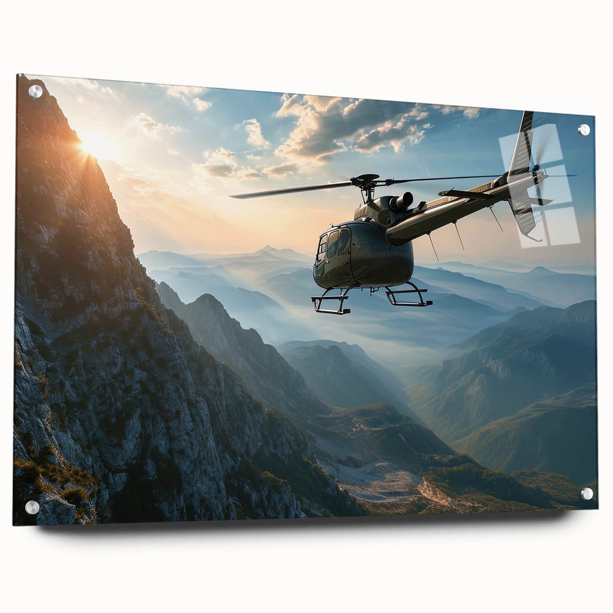 Large abstract wall art in vibrant blue and green tones on canvas, ideal for bedroom or dining room decor.