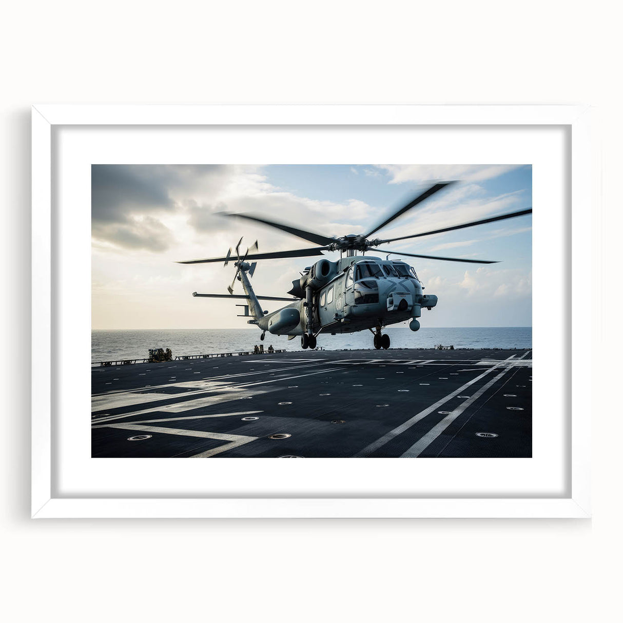 Abstract art print featuring swirling blue and white patterns on canvas, suitable for dining room or bedroom decor.