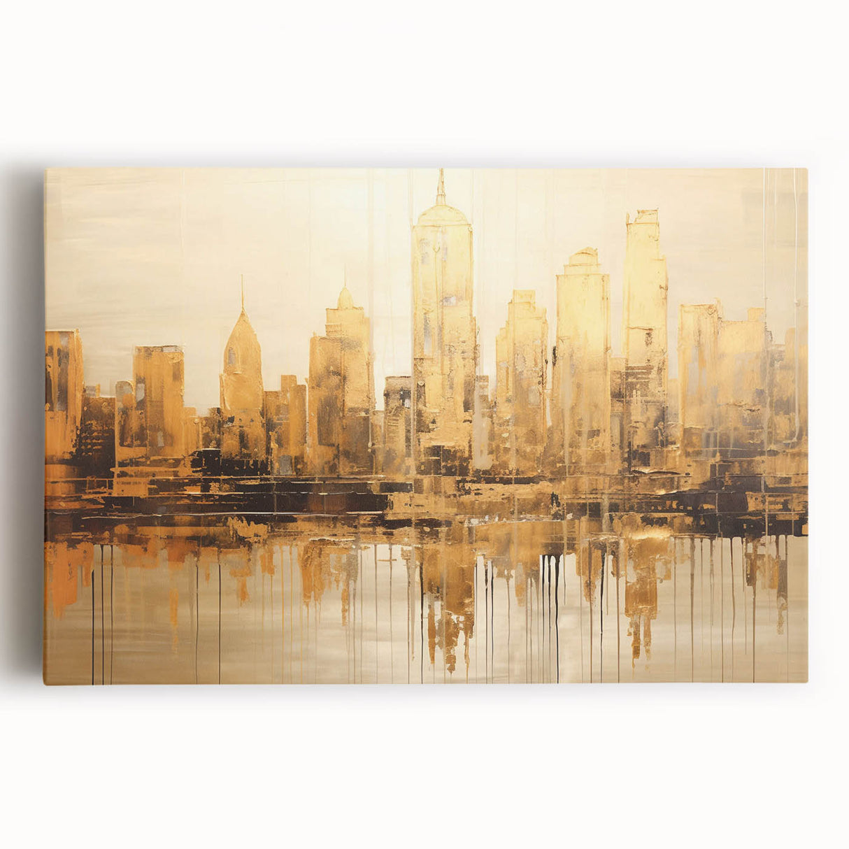 Abstract wall art collection showcasing modern architectural designs in vibrant colors, printed on stretched canvas for contemporary decor.