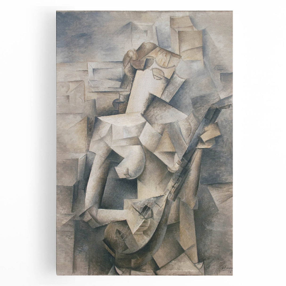 Colorful abstract expressionist wall art design on stretched canvas, showcasing vibrant swirls and bold shapes that enhance modern decor.