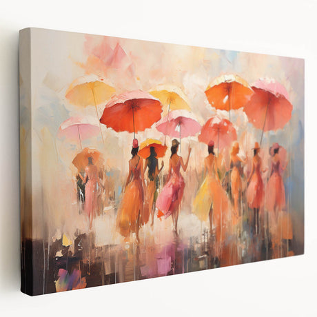 Abstract figurative wall art on stretched canvas showcasing vibrant colors and unique shapes, perfect for modern home decor and artistic expression.