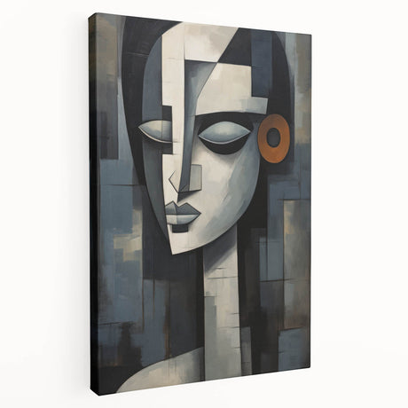 Abstract figurative wall art design on stretched canvas, showcasing vibrant colors and fluid shapes, ideal for modern art collectors.