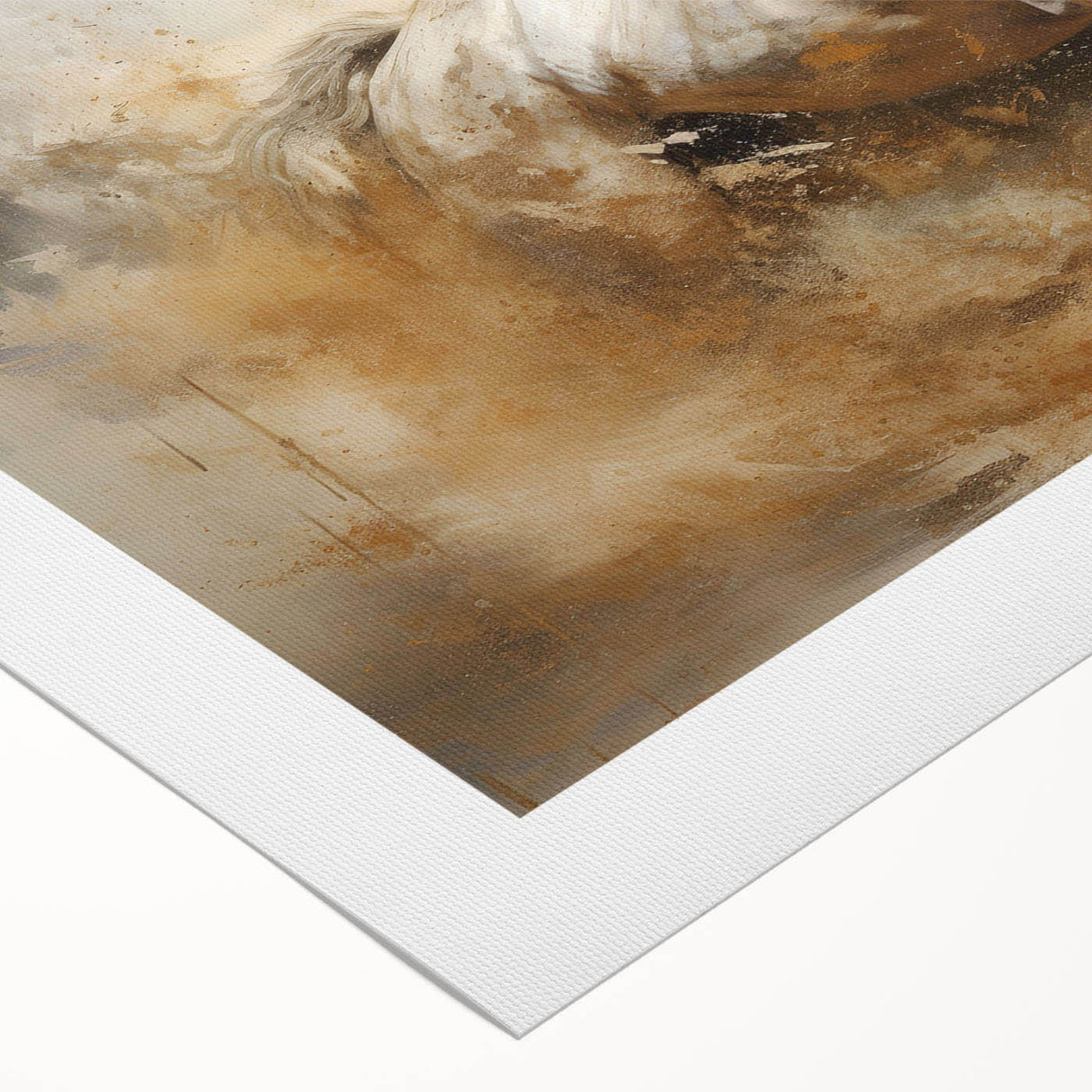 Abstract figurative wall art design on rolled canvas, showcasing vibrant colors and dynamic shapes, ideal for modern home decor.