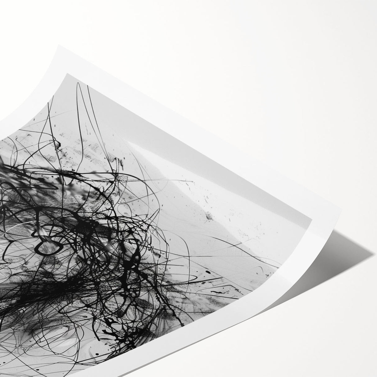 Abstract figurative wall art print showcasing vibrant colors and dynamic shapes, rolled for easy framing, perfect for modern decor.