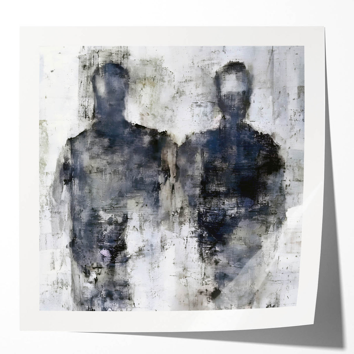 Abstract figurative wall art design showcasing vibrant colors and dynamic shapes, perfect for modern home decor or office spaces.