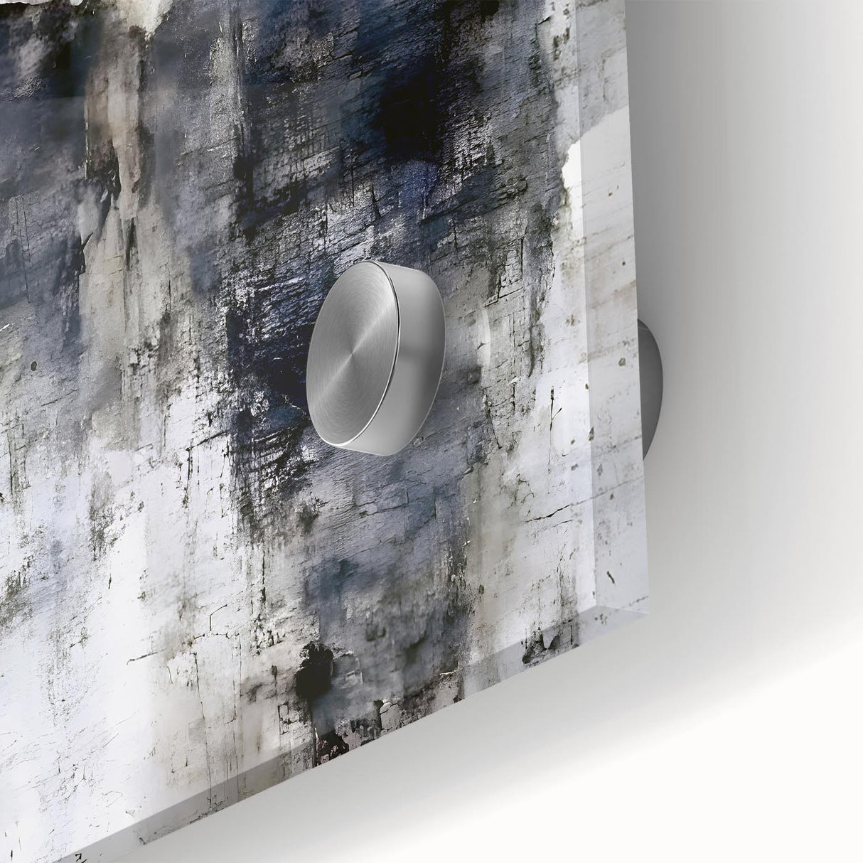 Close-up of a vibrant abstract figurative wall art piece showcasing dynamic colors and shapes, designed with acrylic glass for modern decor.