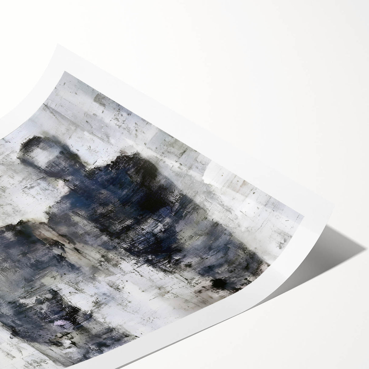 Abstract figurative wall art print showcasing vibrant colors and flowing shapes, rolled and ready for framing, ideal for modern decor.