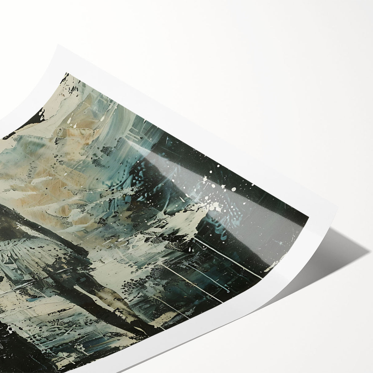 Abstract figurative wall art print showcasing vibrant colors and dynamic shapes, perfect for modern home decor or artistic interiors.