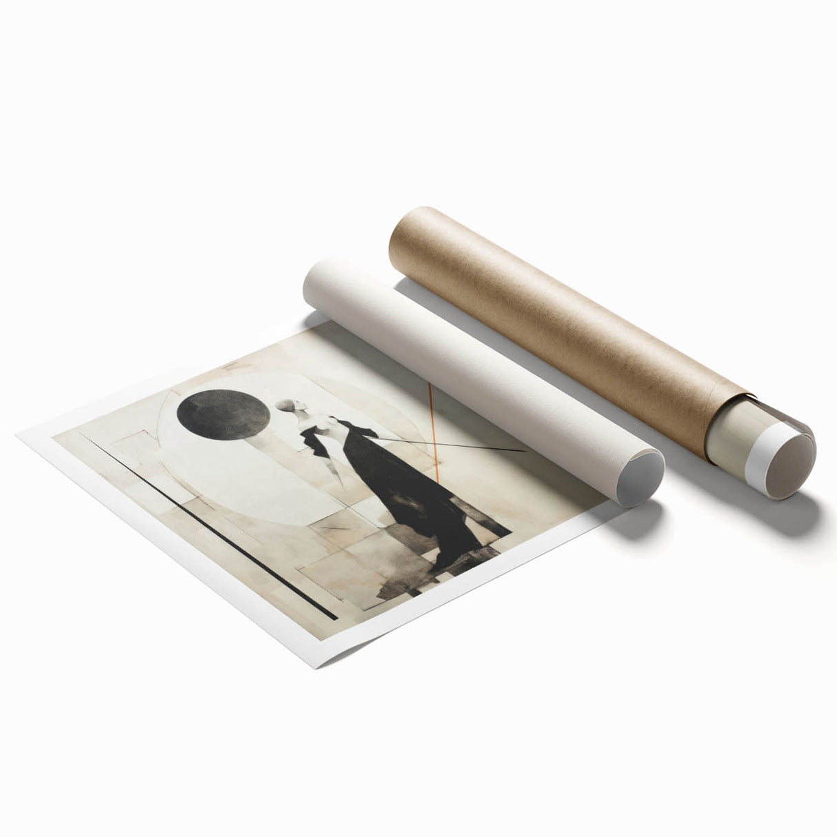 Abstract figurative wall art print showcasing vibrant colors and dynamic shapes, ideal for modern home decor or artistic spaces.