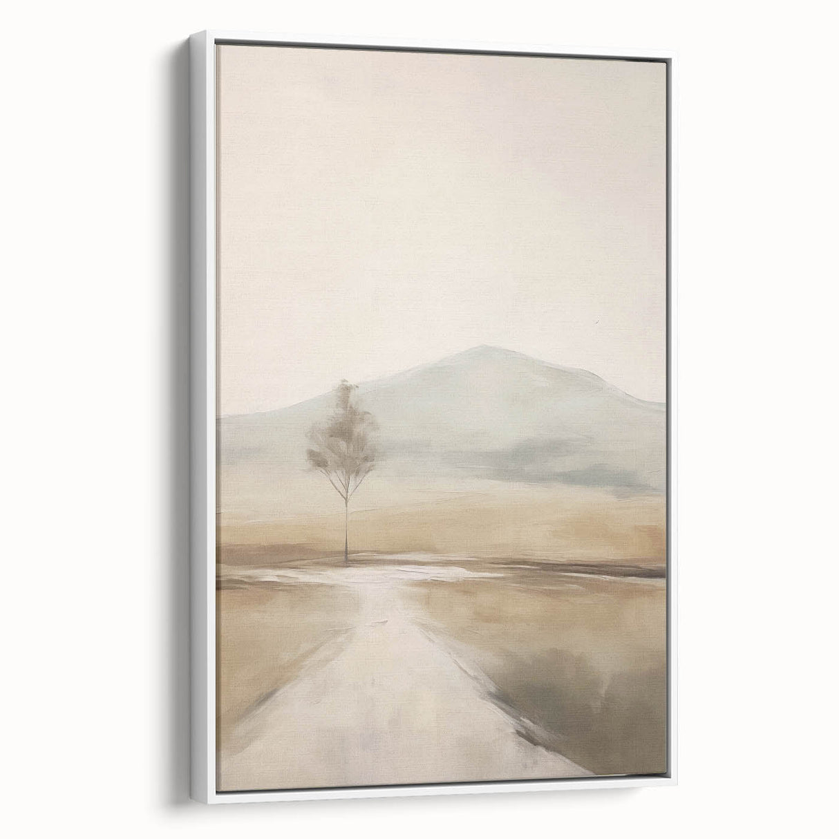 Framed abstract landscape wall art collection showcasing vibrant colors and dynamic shapes, set against a white background, ideal for modern home decor.