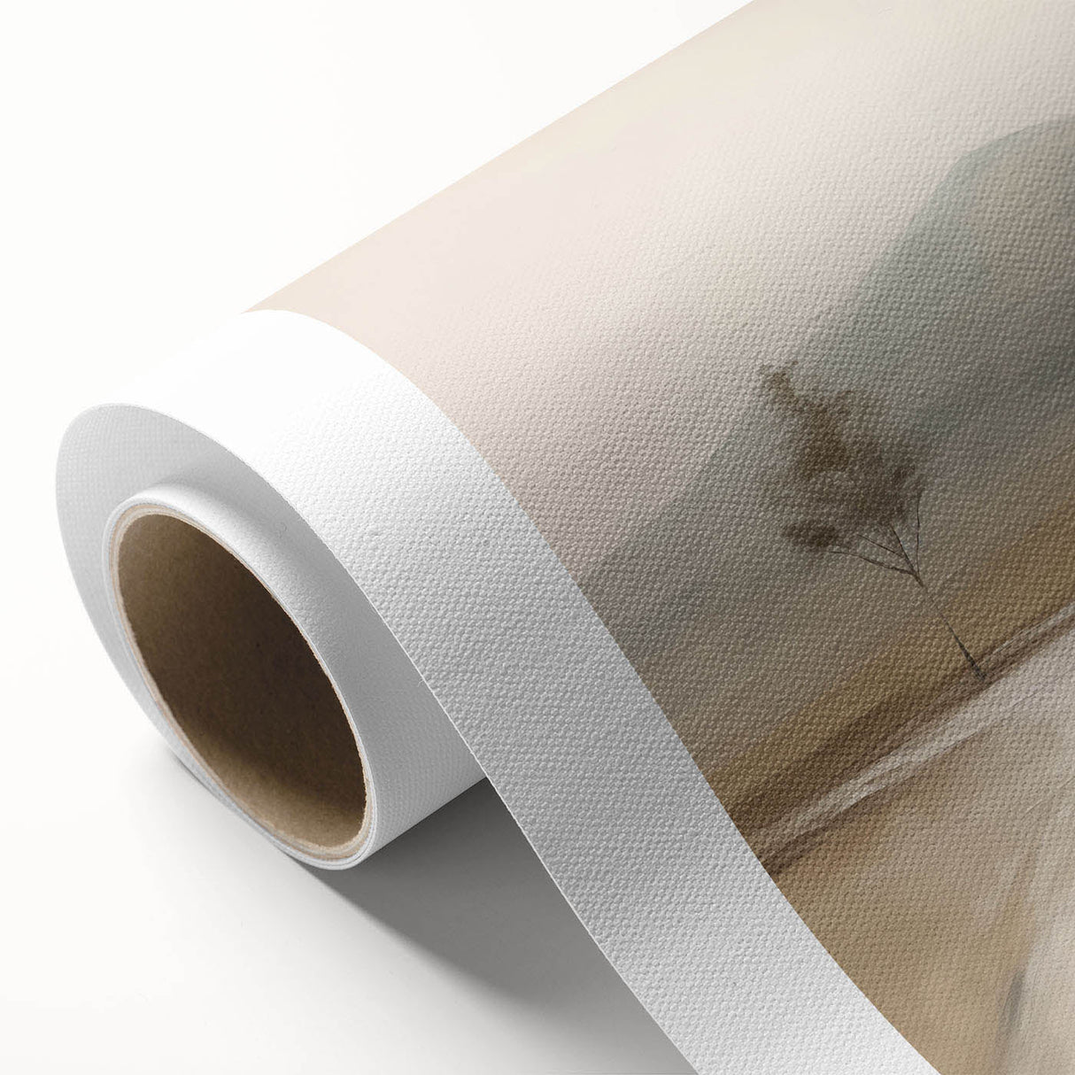 Abstract landscape wall art collection in vibrant colors, showcasing a serene mountainous scene with soft gradients and organic shapes, perfect for modern decor.