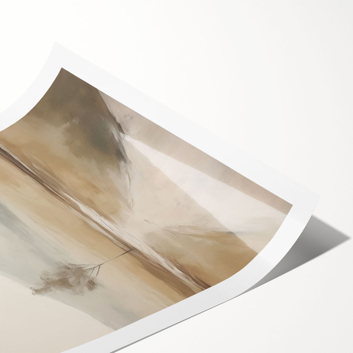 Abstract landscape wall art print showcasing vibrant colors and dynamic brush strokes, rolled and ready for framing, perfect for modern home decor accents.