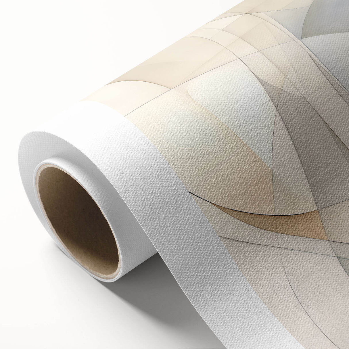 Abstract minimalist wall art design featuring soft pastel colors and geometric shapes on rolled canvas, ideal for modern home decor and artistic interiors.