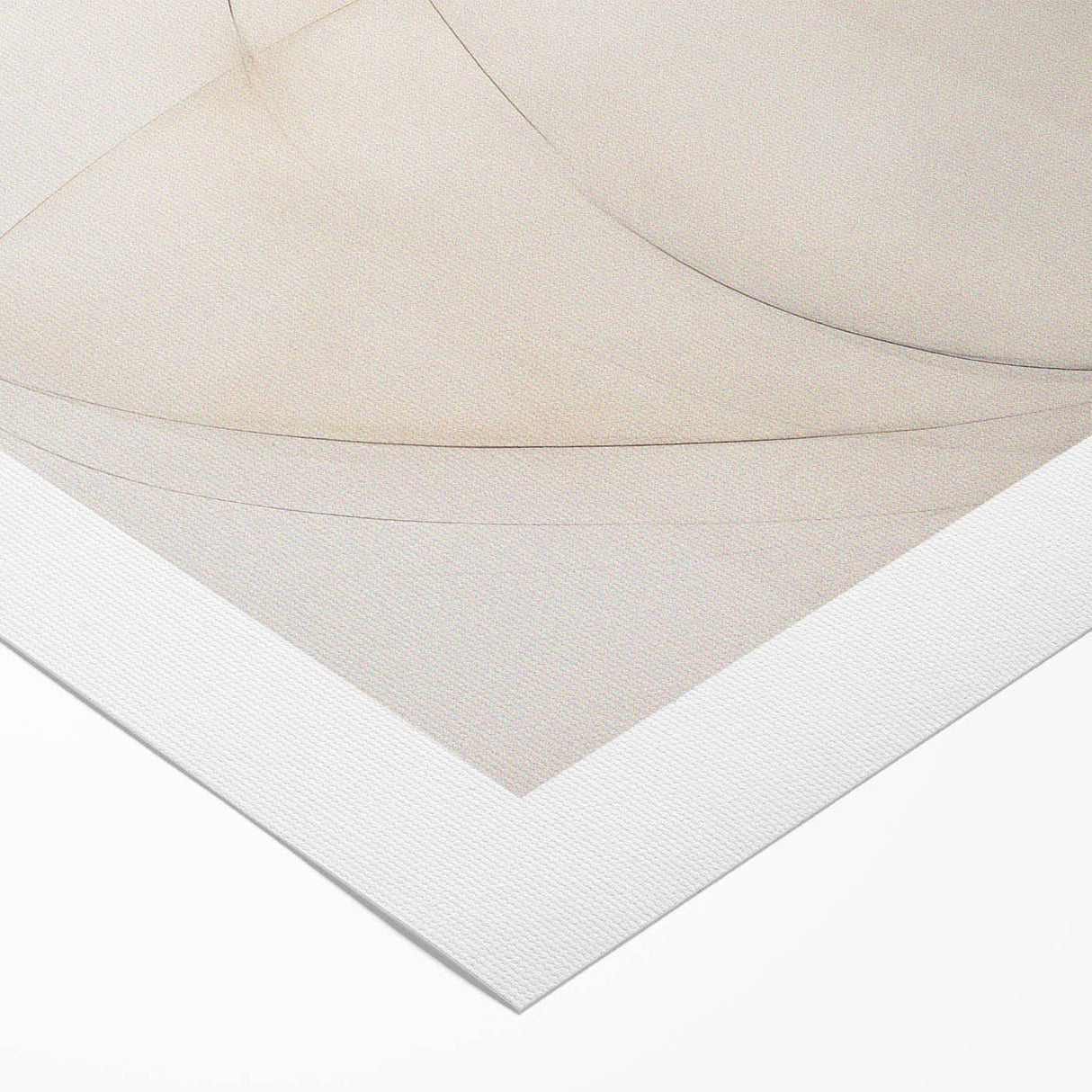 Abstract minimalist wall art design showcasing soft, muted colors and geometric shapes, printed on rolled canvas for easy display and aesthetic enhancement.