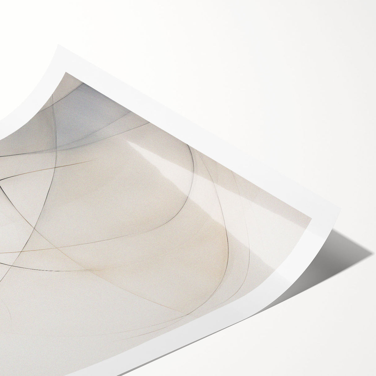 Abstract minimalist wall art print showcasing a vibrant geometric design in soft pastel colors, elegantly rolled and ready for framing. Ideal for modern decor enthusiasts seeking unique artistic expressions.