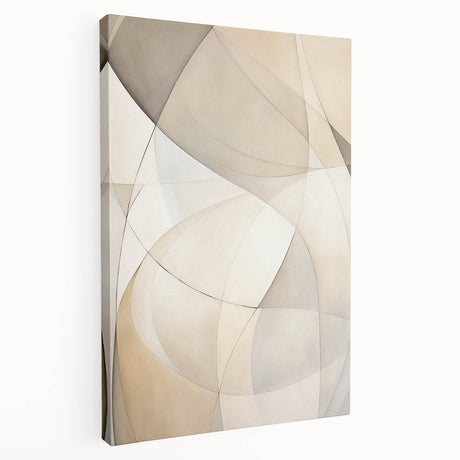 Stretched canvas side view showcasing an abstract minimalist design in warm tones, ideal for modern home decor. Perfect blend of art and sophistication for wall display.