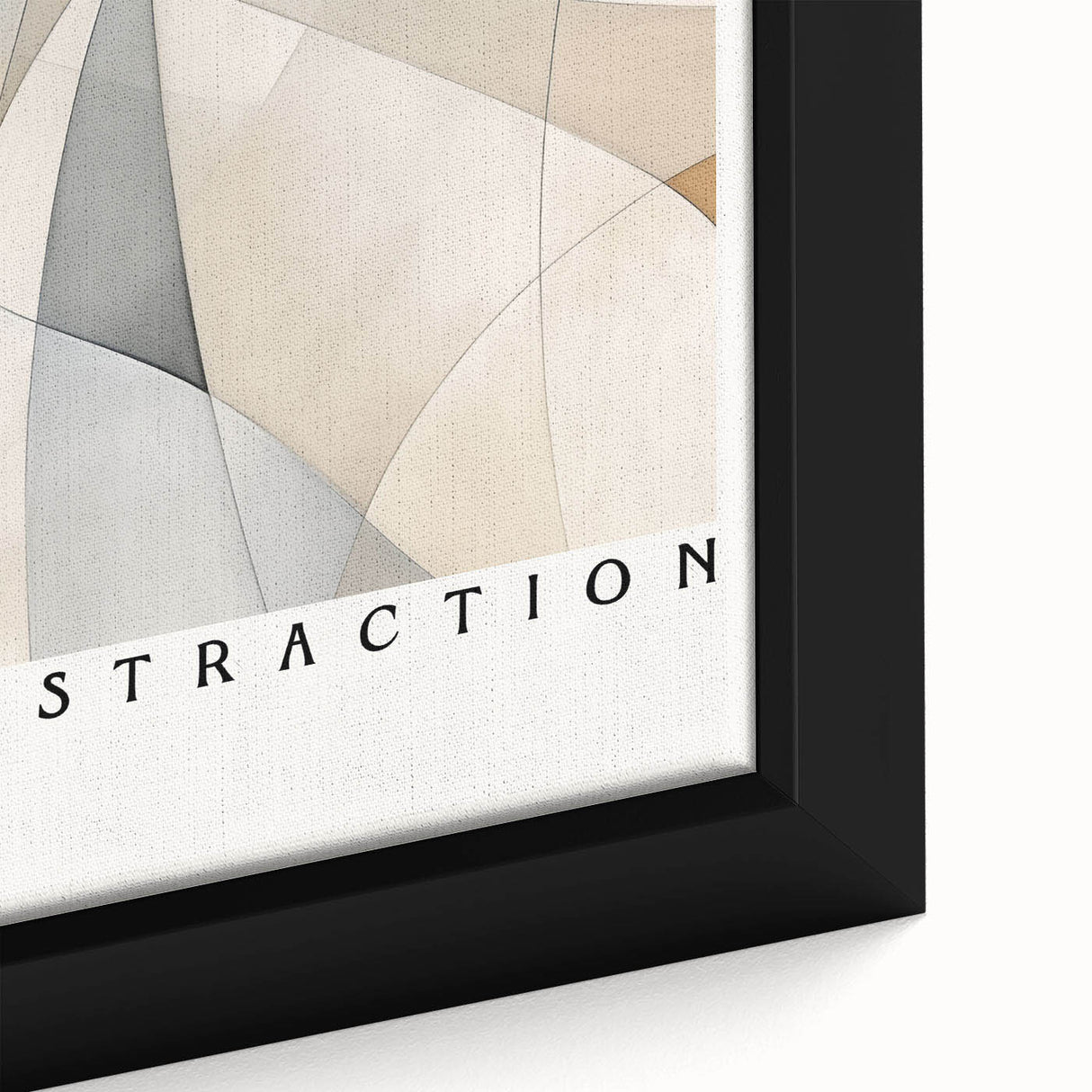 Close-up of framed minimalist abstract wall art showcasing soft pastel colors and geometric shapes, perfect for modern home decor and artistic expression.