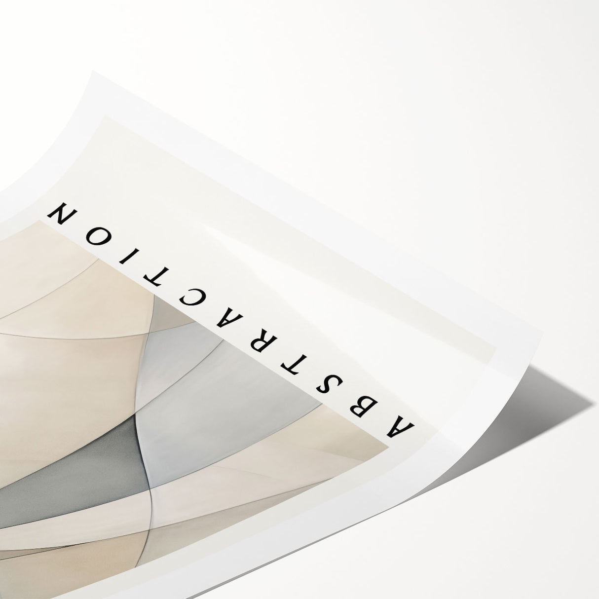 Minimalist abstract wall art print showcasing soft pastel colors and geometric shapes, rolled and ready for framing, perfect for modern home decor.