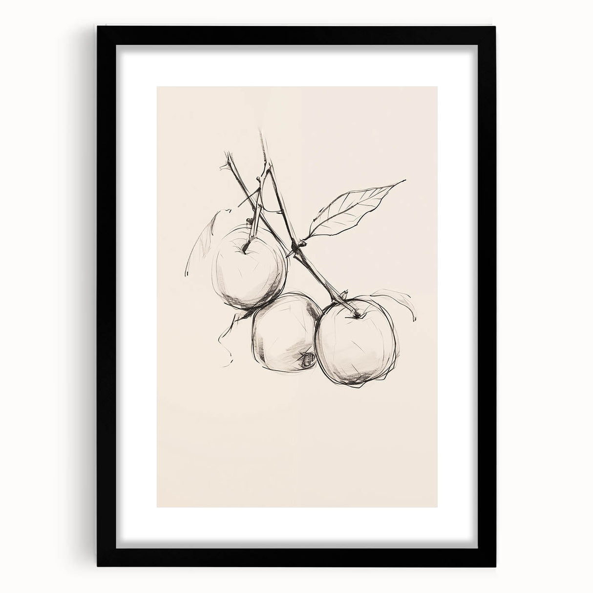 Abstract minimalist wall art collection featuring a framed print with a black mat, showcasing a modern design. Perfect for contemporary home decor, this piece enhances any living space with its sleek aesthetic.