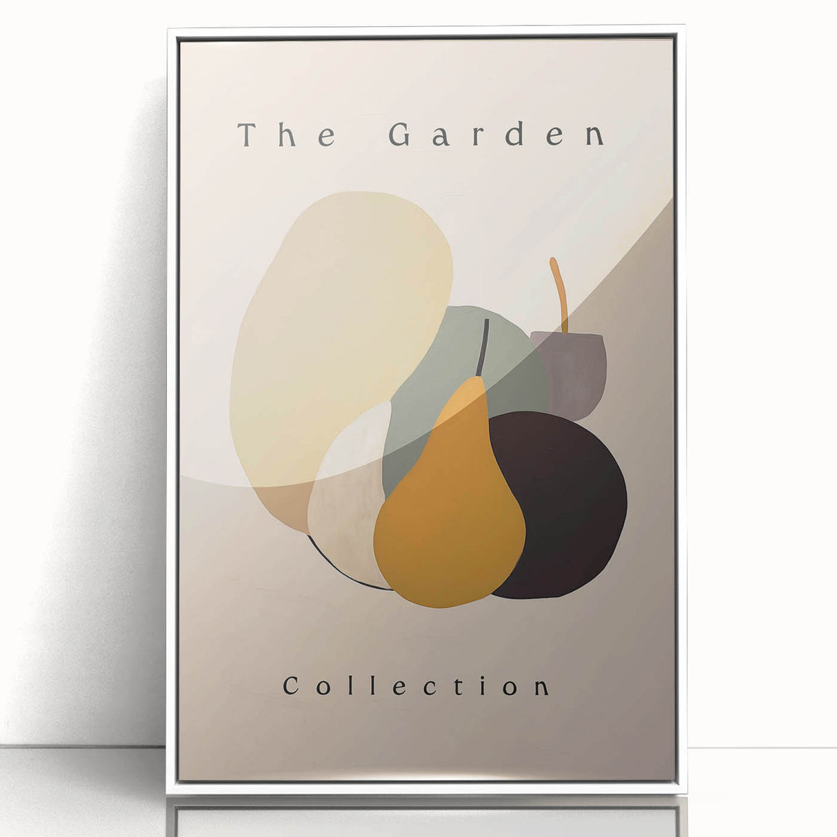 Framed abstract minimalist wall art collection showcasing a white design with acrylic finish, perfect for modern home décor, emphasizing simplicity and elegance.