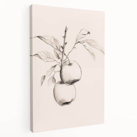 Stretched canvas wall art showcasing an abstract minimalist design in soft muted tones, elegantly framed for a modern aesthetic, perfect for contemporary decor.