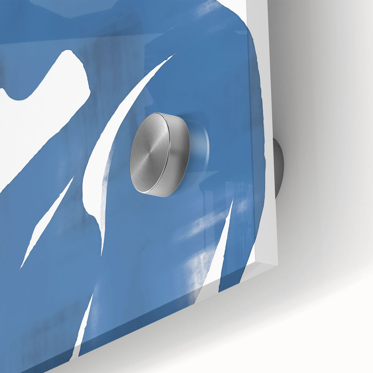 Close-up of an abstract minimalist wall art piece showcasing vibrant colors and geometric shapes, designed for modern home decor elegance.