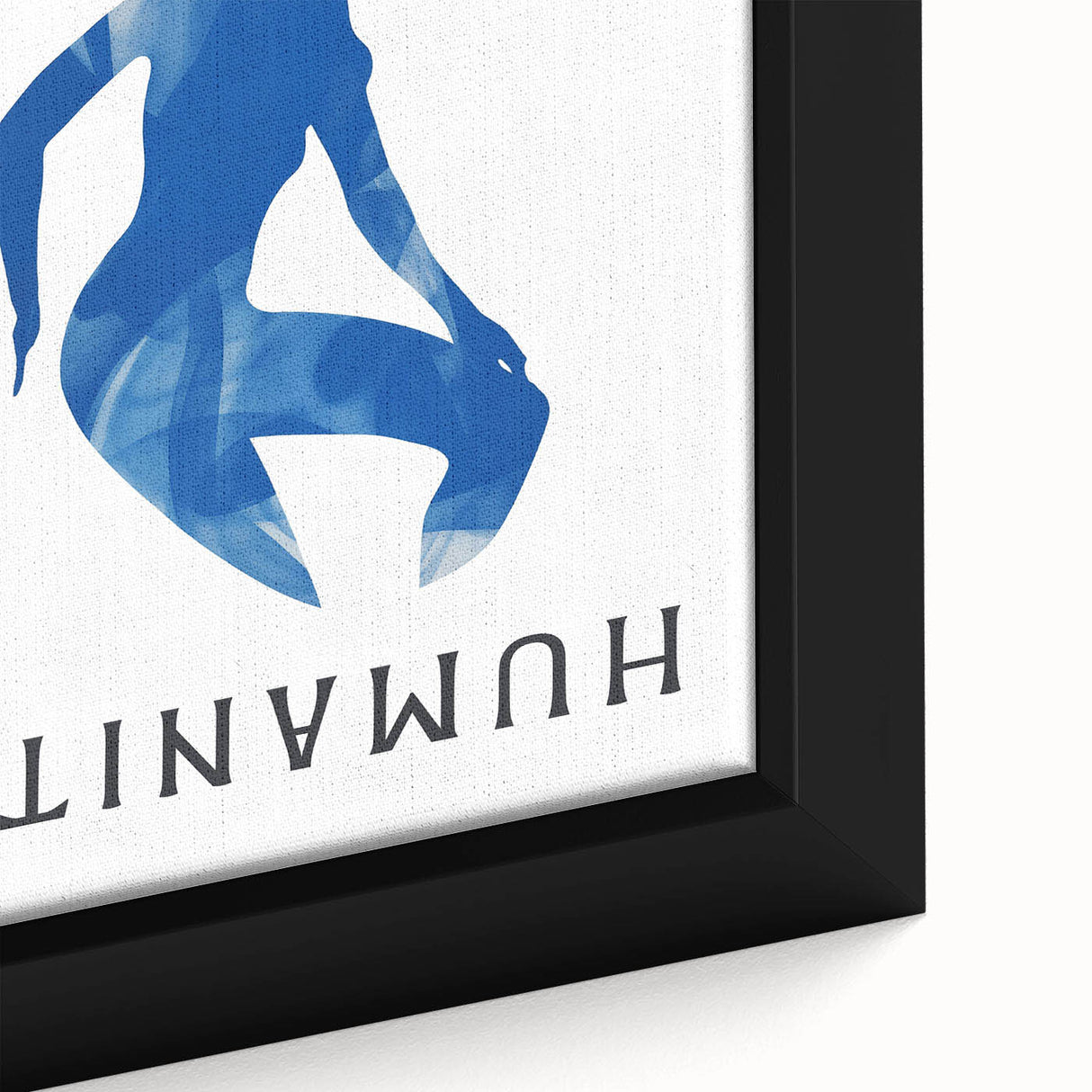 Close-up of abstract minimalist wall art featuring soft pastel colors and geometric shapes on a framed canvas, ideal for modern decor.