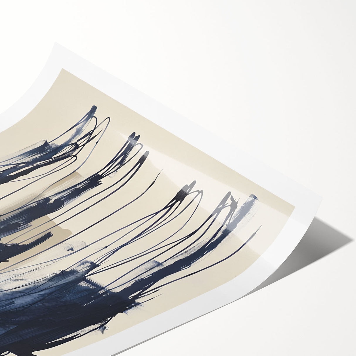 Abstract minimalist wall art design featuring soft pastel colors and geometric shapes, rolled and ready for display. Ideal for contemporary home decor, this print adds a touch of elegance to any room.