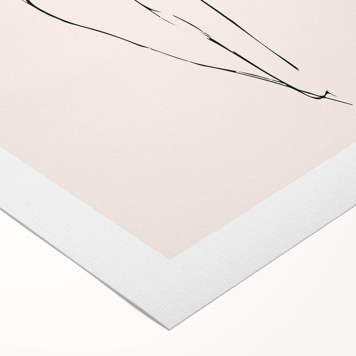 Abstract minimalist wall art design showcasing soft pastel colors and geometric shapes on rolled canvas, ideal for modern home decor.