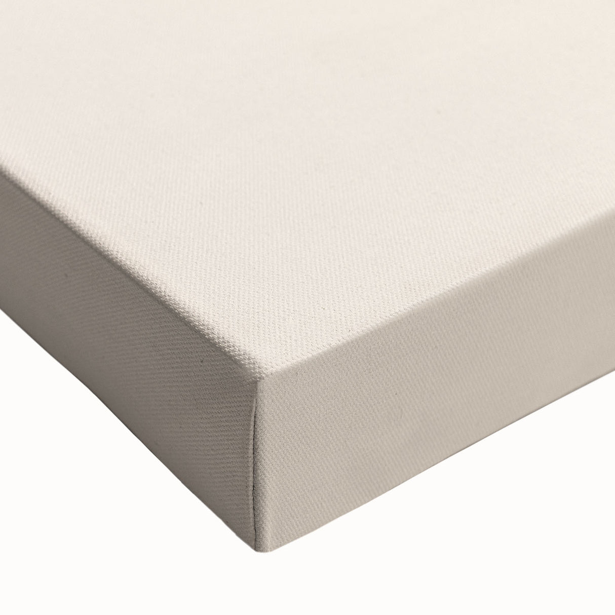 Close-up of an abstract minimalist wall art canvas in soft beige and blue tones, showcasing unique brush strokes and textures for modern decor.