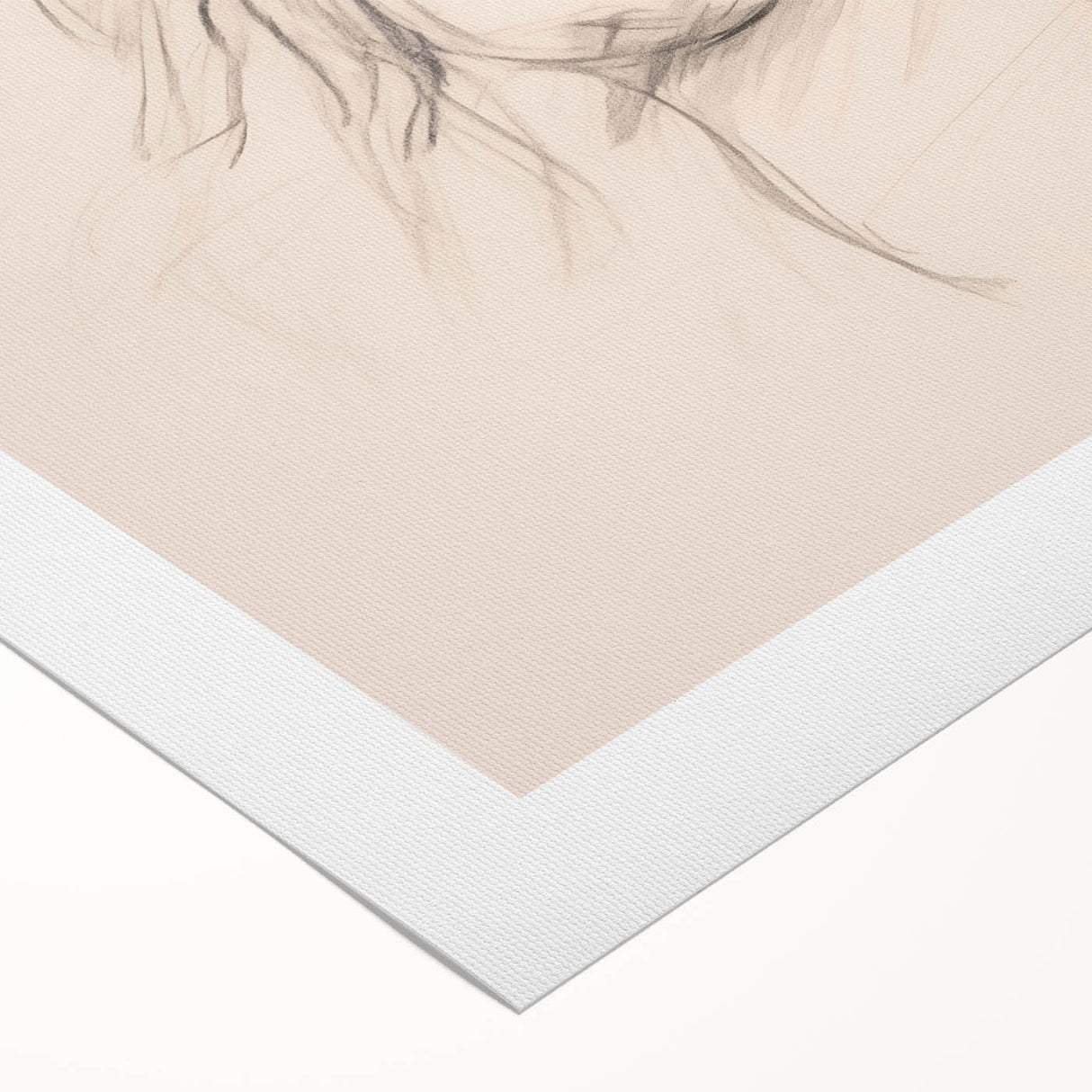 Minimalist abstract wall art on rolled canvas, showcasing soft pastel colors and fluid shapes, ideal for modern home decor.