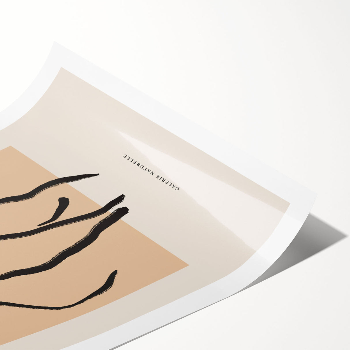 Abstract minimalist wall art print showcasing a soft color palette of blues and creams, perfect for modern decor and stylish interiors.