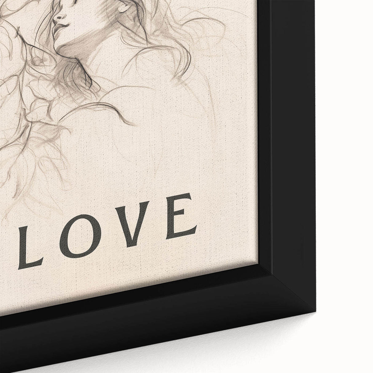 Close-up of a framed abstract minimalist wall art piece showcasing a blend of soft pastel colors and geometric shapes, perfect for modern home decor.