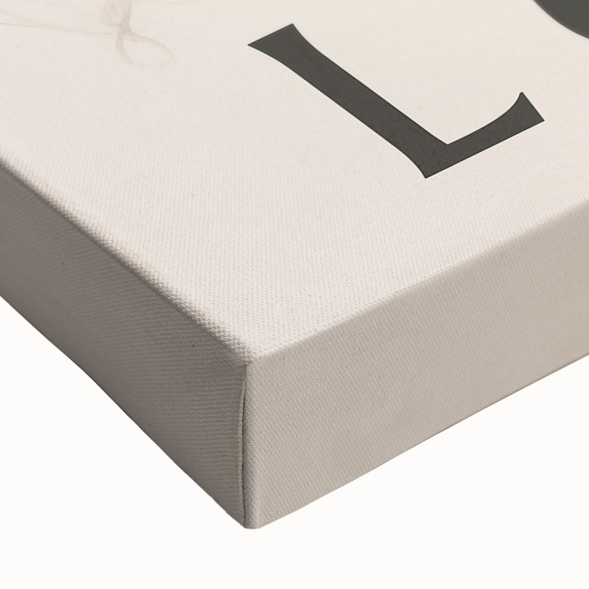 Close-up of a stretched canvas featuring an abstract minimalist design with soft pastel colors, perfect for modern home decor and artistic interiors.