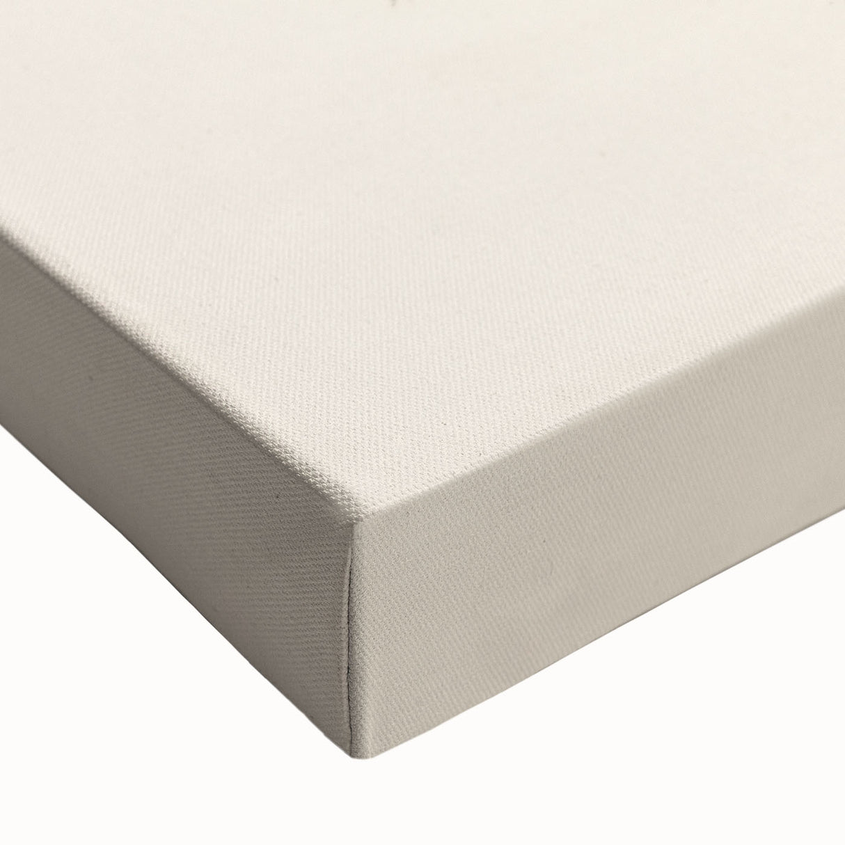 Close-up view of an abstract minimalist wall art design on stretched canvas, showcasing soft pastel colors and geometric shapes, perfect for modern decor.