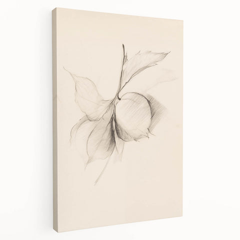 Abstract minimalist wall art collection displayed on stretched canvas, showcasing a blend of soft colors and geometric patterns, perfect for modern decor. Side view highlights the canvas thickness and texture, emphasizing its artistic appeal for contemporary interiors.