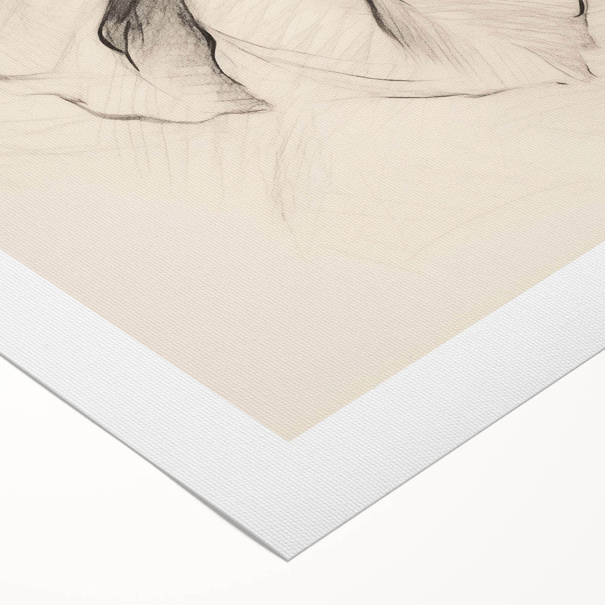 Abstract minimalist wall art design featuring soft pastel colors and geometric shapes, printed on rolled canvas for easy display and installation in modern decor settings.