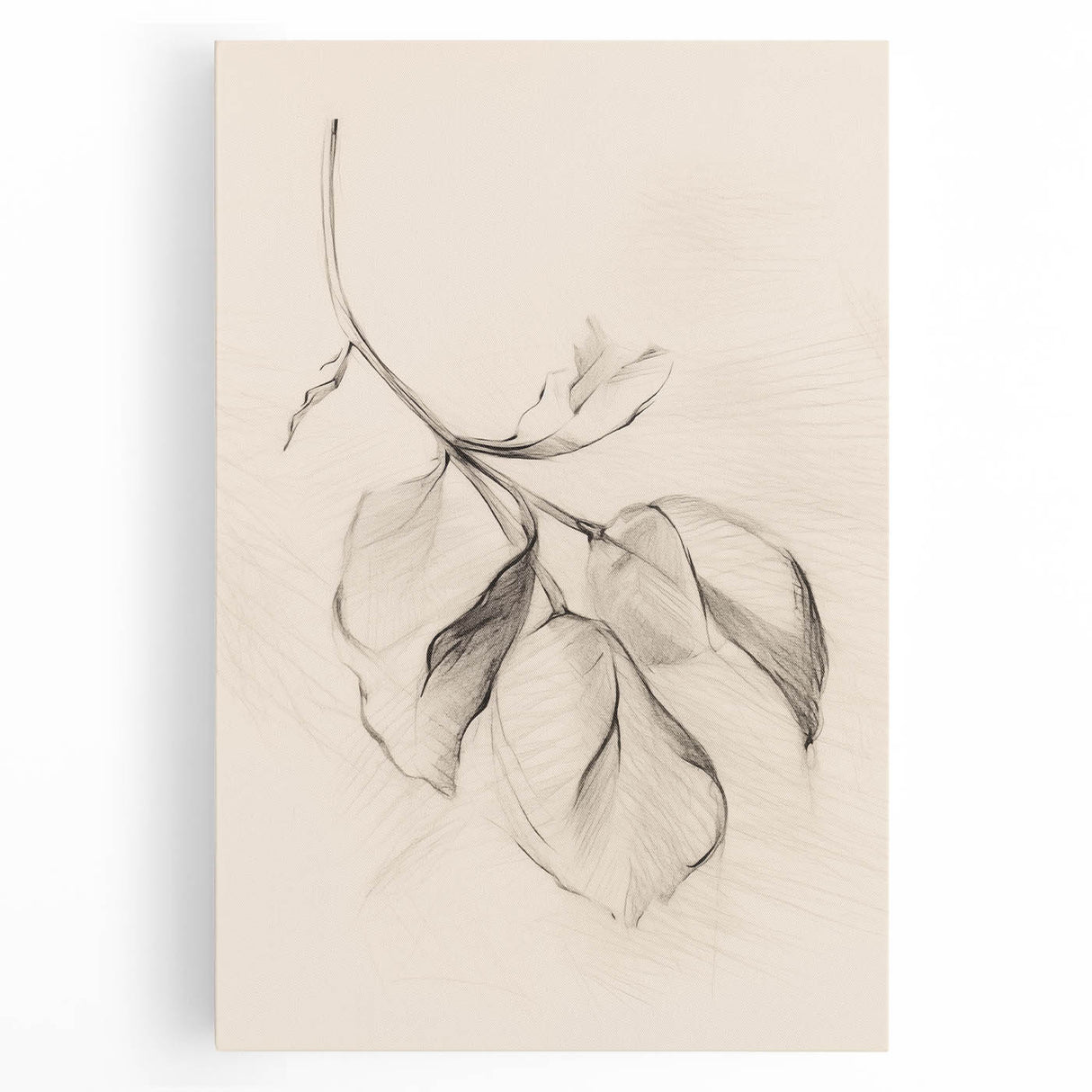 Abstract minimalist wall art design featuring a geometric pattern in soft pastel colors, printed on stretched canvas, ideal for modern home decor. This piece adds a tranquil touch to any living space or gallery wall.