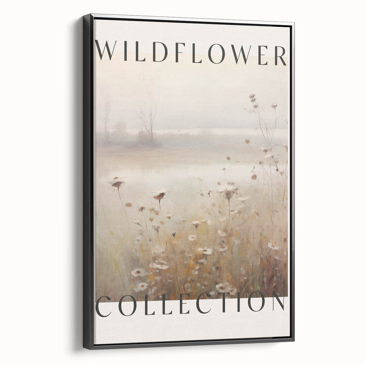 Framed abstract minimalist wall art design showcasing a sleek black canvas with geometric patterns, elegantly displayed in a side view for modern decor.